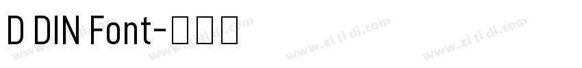 D DIN Font字体转换